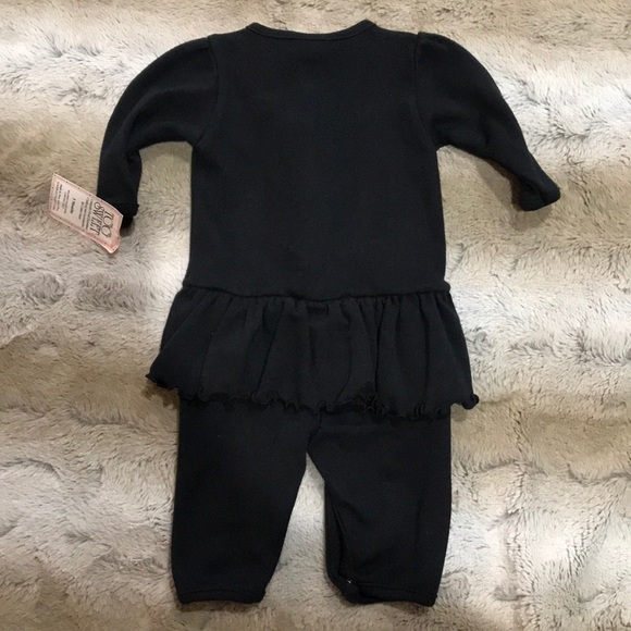 Too Sweet Black Onsie with Gold Ribbon Roses - Picture 2 of 5